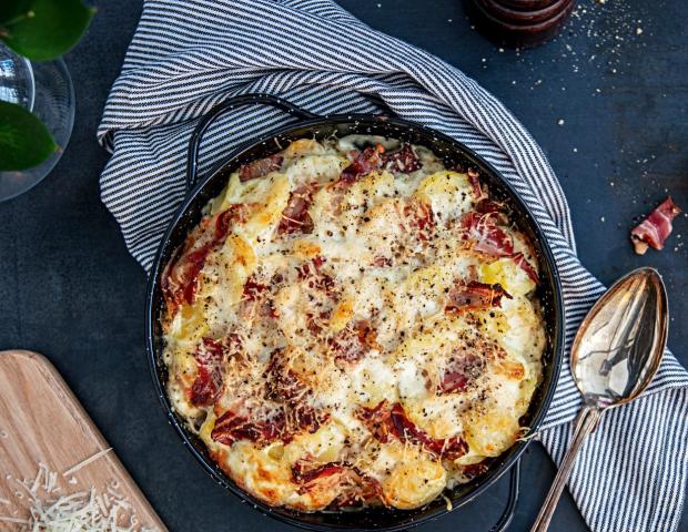 Kartoffelauflauf alla Carbonara