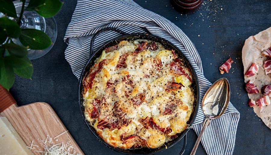 Kartoffelauflauf alla Carbonara